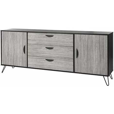 ALTOBUY ASCA - Buffet 2 Portes 3 Tiroirs 180cm - Gris 1 ALTOBUY ASCA - Buffet 2 Portes 3 Tiroirs 180cm - Gris