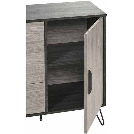 ALTOBUY ASCA - Buffet 2 Portes 3 Tiroirs 180cm - Gris 5 ALTOBUY ASCA - Buffet 2 Portes 3 Tiroirs 180cm - Gris – Image 5
