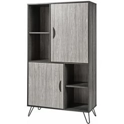ALTOBUY ASCA - Meuble Bar 2 Portes - Gris