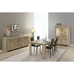 ALTOBUY VIDSEL - Buffet 2 Portes 3 Tiroirs - Marron Clair -Buffet et enfilade Soldes 17853120 2