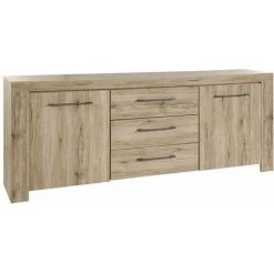 ALTOBUY VIDSEL - Buffet 2 Portes 3 Tiroirs - Marron Clair -Buffet et enfilade Soldes 17853120 3