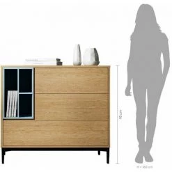 PARUMM Buffet Pärumm Onnie Blue 103x40x95 Cm - 50361001046349 -Buffet et enfilade Soldes 18106504 3