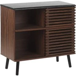 BELIANI Armoire En Bois Foncé - Bois Foncé