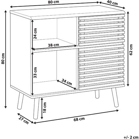 BELIANI Armoire En Bois Foncé - Bois Foncé 3 BELIANI Armoire En Bois Foncé - Bois Foncé – Image 3