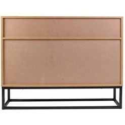 ALTOBUY ABRIL - Buffet 2 Portes 2 Tiroirs Aspect Bois - Marron Foncé -Buffet et enfilade Soldes 18200169 5