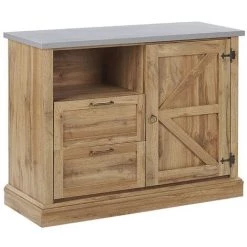 BELIANI Commode En Bois Clair - Bois Clair