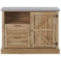 BELIANI Commode En Bois Clair - Bois Clair -Buffet et enfilade Soldes 18275267 3