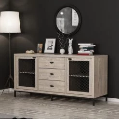 HOMEMANIA Meuble De Rangement Multi-usages Zeus - Avec Portes, Etageres, Tiroirs - Pour Salon, Entree - Noir En Bois, 150 X 45 X 79 Cm 7 HOMEMANIA Meuble De Rangement Multi-usages Zeus - Avec Portes, Etageres, Tiroirs - Pour Salon, Entree - Noir En Bois, 150 X 45 X 79 Cm -Buffet et enfilade Soldes 18405632 3
