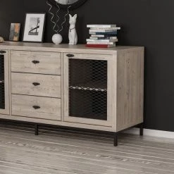 HOMEMANIA Meuble De Rangement Multi-usages Zeus - Avec Portes, Etageres, Tiroirs - Pour Salon, Entree - Noir En Bois, 150 X 45 X 79 Cm 8 HOMEMANIA Meuble De Rangement Multi-usages Zeus - Avec Portes, Etageres, Tiroirs - Pour Salon, Entree - Noir En Bois, 150 X 45 X 79 Cm -Buffet et enfilade Soldes 18405632 4