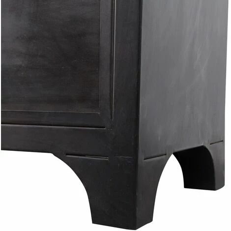 MADE IN MEUBLES Petit Buffet En Métal Java Java - Noir 3 MADE IN MEUBLES Petit Buffet En Métal Java Java - Noir – Image 3