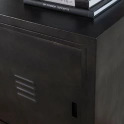 MADE IN MEUBLES Petit Buffet En Métal Java Java - Noir 7 MADE IN MEUBLES Petit Buffet En Métal Java Java - Noir -Buffet et enfilade Soldes 18478671 4