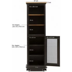 MADE IN MEUBLES Bonnetière En Bois De Manguier Lazare - Noir 5 MADE IN MEUBLES Bonnetière En Bois De Manguier Lazare - Noir -Buffet et enfilade Soldes 18478673 2