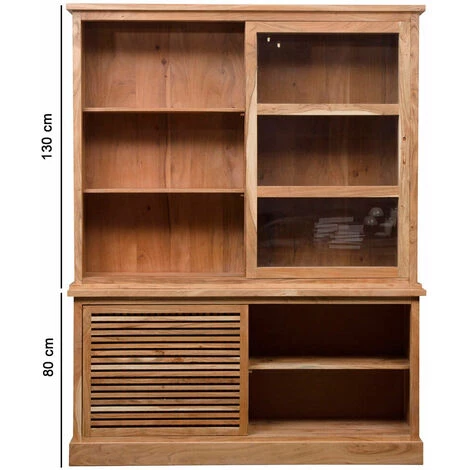 MADE IN MEUBLES Vaisselier En Bois D'acacia Salta - Marron 3 MADE IN MEUBLES Vaisselier En Bois D'acacia Salta - Marron – Image 3