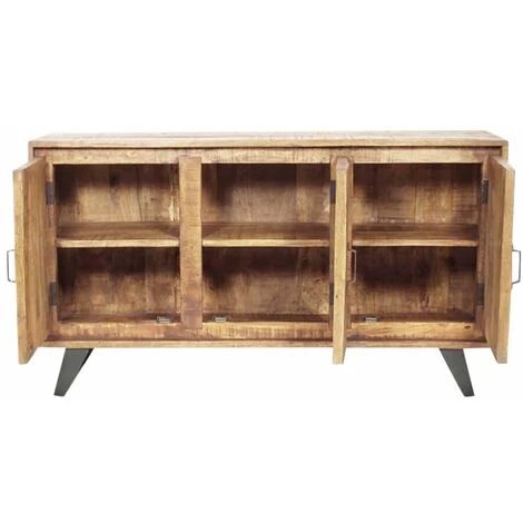 MADE IN MEUBLES Buffet En Bois De Manguier Colline - Marron 2 MADE IN MEUBLES Buffet En Bois De Manguier Colline - Marron – Image 2