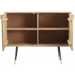 MADE IN MEUBLES Petit Buffet En Bois De Manguier Cactus - Doré -Buffet et enfilade Soldes 18480038 3