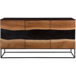 RENDEZ VOUS DéCO Buffet Alabama En Bois Et Métal Noir - Noir