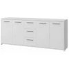 AUTRES Buffet Bas 4 Portes 3 Tiroirs - Blanc Mat - L 179 X P 42 X H 74,5 Cm