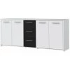 AUTRES FINLANDEK Buffet Bas PILVI Contemporain Blanc Et Noir Mat - L 179 Cm
