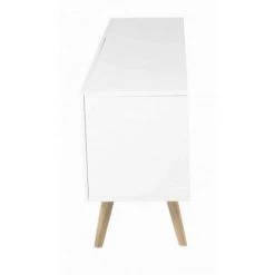 BEAUX MEUBLES PAS CHERS Buffet Blanc 2 Portes 2 Tiroirs 4 Pieds Chêne 7 BEAUX MEUBLES PAS CHERS Buffet Blanc 2 Portes 2 Tiroirs 4 Pieds Chêne -Buffet et enfilade Soldes 18665216 3