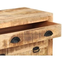 VidaXL Armoire Latérale Avec Roues 70x40x75 Cm Bois De Manguier Solide - Brun 9 VidaXL Armoire Latérale Avec Roues 70x40x75 Cm Bois De Manguier Solide - Brun -Buffet et enfilade Soldes 18761025 5