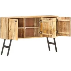 VidaXL Buffet 118x30x75 Cm Bois De Manguier Massif - Brun -Buffet et enfilade Soldes 18761214 3