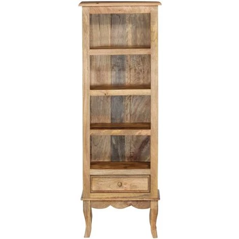 VidaXL Buffet Bois De Manguier Solide 45x30x130 Cm Couleur Naturelle - Brun 3 VidaXL Buffet Bois De Manguier Solide 45x30x130 Cm Couleur Naturelle - Brun – Image 3