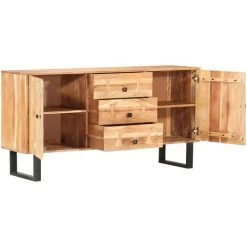 VidaXL Buffet 150x40x75 Cm Bois D'acacia Massif - Brun -Buffet et enfilade Soldes 18764048 2