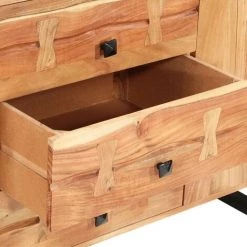 VidaXL Buffet 150x40x75 Cm Bois D'acacia Massif - Brun -Buffet et enfilade Soldes 18764048 4