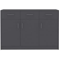 Buffet Aggloméré 110x30x75 Cm Gris VidaXL -Buffet et enfilade Soldes 18802349 4