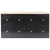 MADE IN MEUBLES Buffet Industriel 8 Casiers - Noir