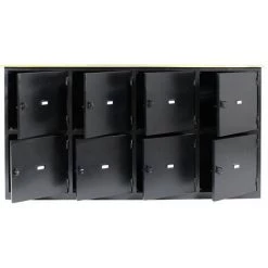 MADE IN MEUBLES Buffet Industriel 8 Casiers - Noir 6 MADE IN MEUBLES Buffet Industriel 8 Casiers - Noir -Buffet et enfilade Soldes 18849280 3