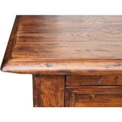 BISCOTTINI Buffet Campagnard En Bois Massif De Tilleul Finition Noyer L202xPR45xH103 Cm -Buffet et enfilade Soldes 18853100 3