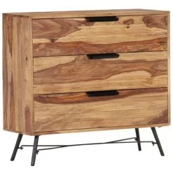 VidaXL Buffet 80 X 30 X 75 Cm Bois Massif - Brun