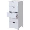 Commode HHG-830, 5 Tiroirs, 100x40x35cm, Blanc