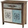 HHG Commode Funchal Armoire Table D'appoint, Vintage, Shabby Chic, 84x80x40cm