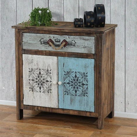 HHG Commode Funchal Armoire Table D'appoint, Vintage, Shabby Chic, 84x80x40cm 2 HHG Commode Funchal Armoire Table D'appoint, Vintage, Shabby Chic, 84x80x40cm – Image 2