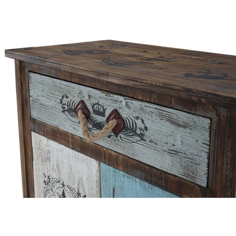 HHG Commode Funchal Armoire Table D'appoint, Vintage, Shabby Chic, 84x80x40cm 3 HHG Commode Funchal Armoire Table D'appoint, Vintage, Shabby Chic, 84x80x40cm – Image 3