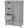 HHG Commode / Armoire, 82x55x30cm, Shabby Chic, Vintage ~ Gris