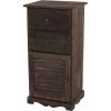 HHG Commode / Armoire, 2 Tiroirs, 1 Porte, 40x32x80cm, Shabby, Vintage, Marron