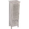 HHG Commode / Armoire, 2 Tiroirs, 30x25x90cm, Shabby, Vintage, Blanc
