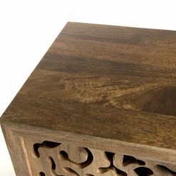 MACABANE IRENE - Buffet Bois Manguier 160x45cm 2 Portes Coulissantes 1 étagère Jaipur - Naturel 9 MACABANE IRENE - Buffet Bois Manguier 160x45cm 2 Portes Coulissantes 1 étagère Jaipur - Naturel -Buffet et enfilade Soldes 18969342 5