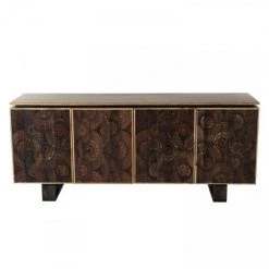 MACABANE IRENE - Buffet Bois Manguier 177x45cm 4 Portes 2 étagères Katmandou - Naturel -Buffet et enfilade Soldes 18969345 2