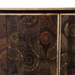 MACABANE IRENE - Buffet Bois Manguier 177x45cm 4 Portes 2 étagères Katmandou - Naturel -Buffet et enfilade Soldes 18969345 5