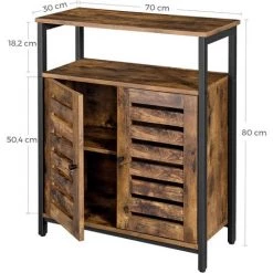 VASAGLE Placard, Buffet, Console, Armoire Avec Emplacement Et Portes Persiennes, Multifonctionnel, Salon, Chambre, Couloir, Design Industriel, Marron Foncé Par SONGMICS LSC76BX - Marron Foncé 9 VASAGLE Placard, Buffet, Console, Armoire Avec Emplacement Et Portes Persiennes, Multifonctionnel, Salon, Chambre, Couloir, Design Industriel, Marron Foncé Par SONGMICS LSC76BX - Marron Foncé -Buffet et enfilade Soldes 19195555 5