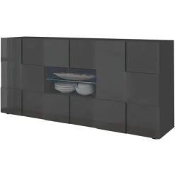AZURA HOME DESIGN Buffet DAMA 181 Cm , Gris - Gris -Buffet et enfilade Soldes 19242281 3