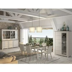 Buffet De Rangement Argentier 3 Portes Toscane - Fabrication Française - Calicosy - Blanc -Buffet et enfilade Soldes 19294269 3