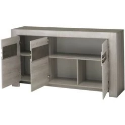 Buffet 3 Portes Couleur Chêne - Fabrication Française - CaliCosy - Chêne 8 Buffet 3 Portes Couleur Chêne - Fabrication Française - CaliCosy - Chêne -Buffet et enfilade Soldes 19294293 4