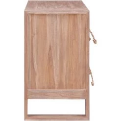 VidaXL Buffet 80x35x60 Cm Bois De Teck Massif - Brun -Buffet et enfilade Soldes 19504689 3