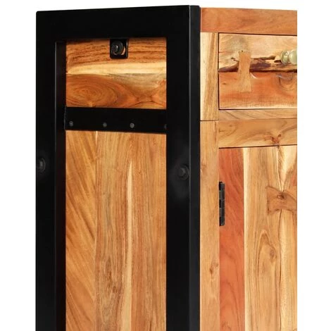 YOUTHUP Buffet 120x35x75 Cm Bois D'acacia Solide 5 YOUTHUP Buffet 120x35x75 Cm Bois D'acacia Solide – Image 5