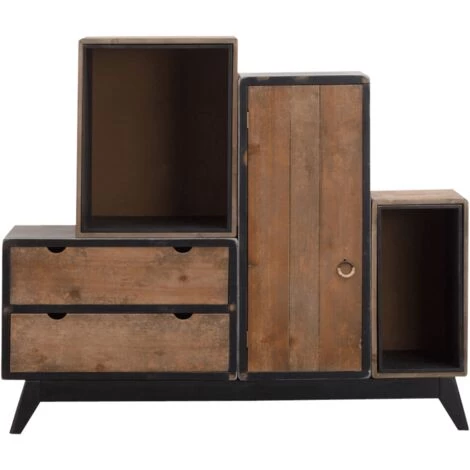 MADE IN MEUBLES Buffet Modulable Et Asymétrique Hollywood - Marron 1 MADE IN MEUBLES Buffet Modulable Et Asymétrique Hollywood - Marron